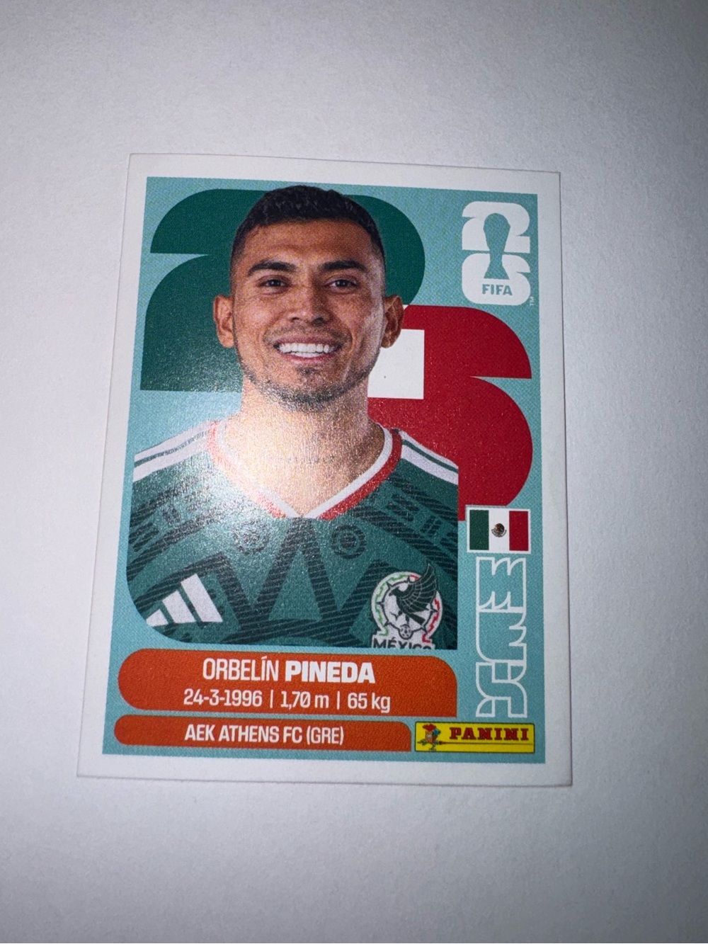 2026 Panini FIFA World Cup Sticker Orbelin Pineda MEX 11 Mexico AEK Athens FC